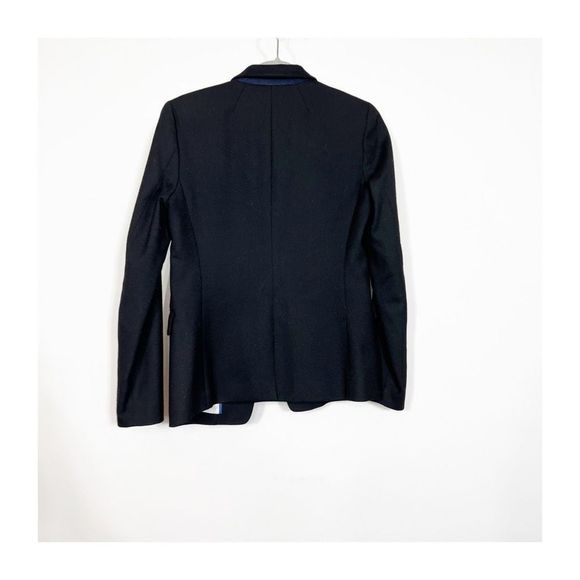 J. Crew Regent Blazer Jacket In Wool Flannel Black Womens Size 4 - Picture 4 of 9